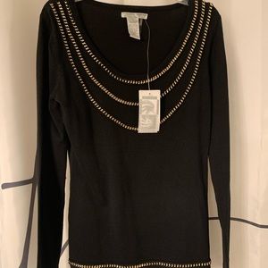 Embellished Black Sweater 🍁